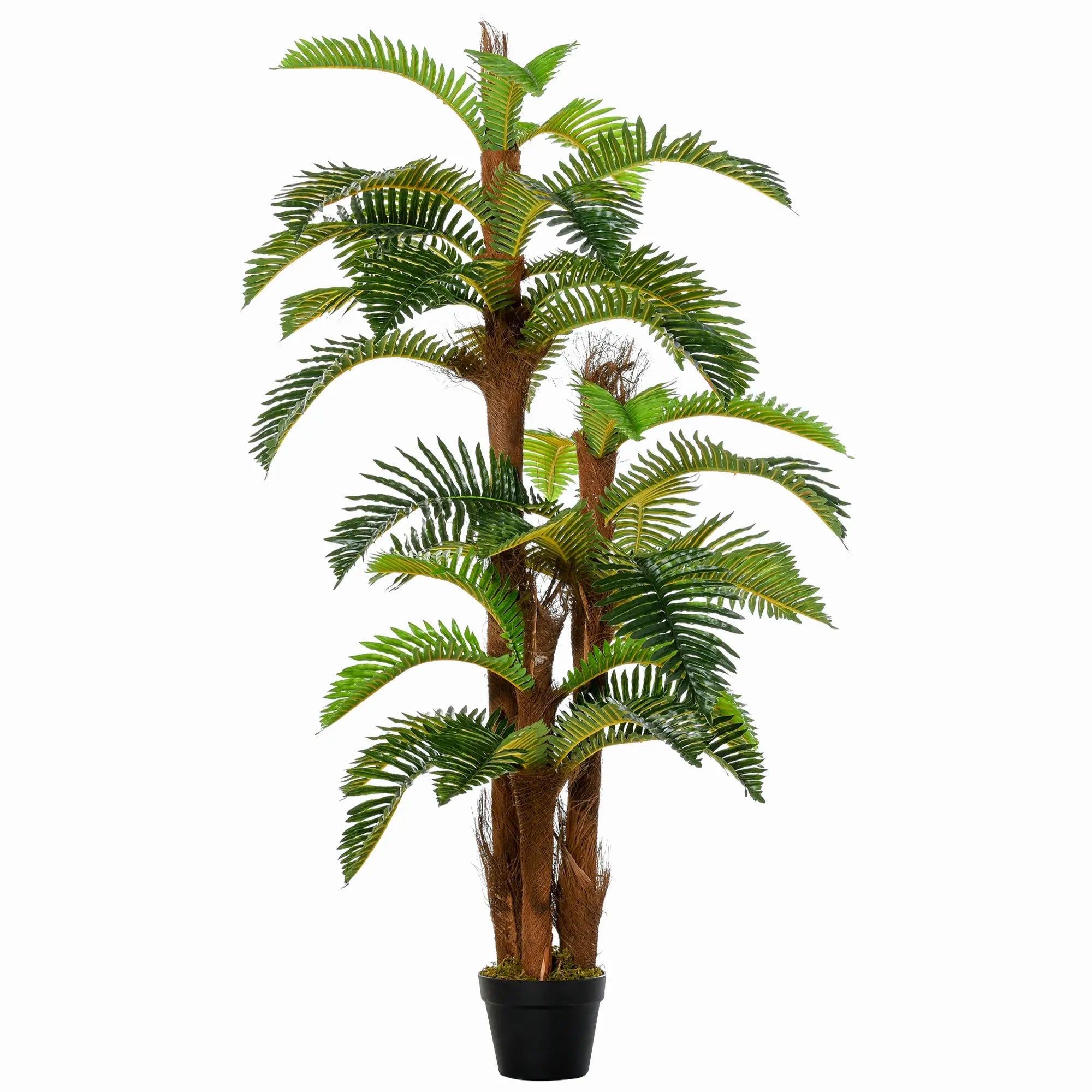 Artificial Plant Tropical Palm in Pot, Fake Plants for Home Indoor Outdoor Decor, 150cm, Green Bargain Clearance Centre