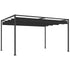 4 x 3m Metal Pergola, with Retractable Canopy Roof - Black Bargain Clearance Centre
