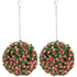 Set of 2 Decorative Artificial Plants, UV-protected Artificial Plant Topiary Rose Balls, Fake Plants for Home Indoor outdoor Decor, 28cm, Pink Bargain Clearance Centre