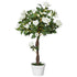 Artificial Plants White Rose Floral in Pot, Fake Plants for Home Indoor Outdoor Decor, 90cm Bargain Clearance Centre