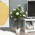 Artificial Plants White Rose Floral in Pot, Fake Plants for Home Indoor Outdoor Decor, 90cm Bargain Clearance Centre