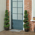 Set of 2 Decorative Artificial Plants, Boxwood Spiral Topiary Tree with Lavender and Pot, Fake Plants for Home Indoor Outdoor Decor, 115cm Bargain Clearance Centre