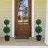 Set of 2 Artificial Boxwood Ball Topiary Trees Potted Decorative Plant Outdoor and Indoor Décor (67cm) Bargain Clearance Centre