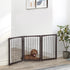 3 Panel Stair Gate Foldable Dog Door Gate Indoor Free Standing Safety Gate Pet Barrier 76cm Height