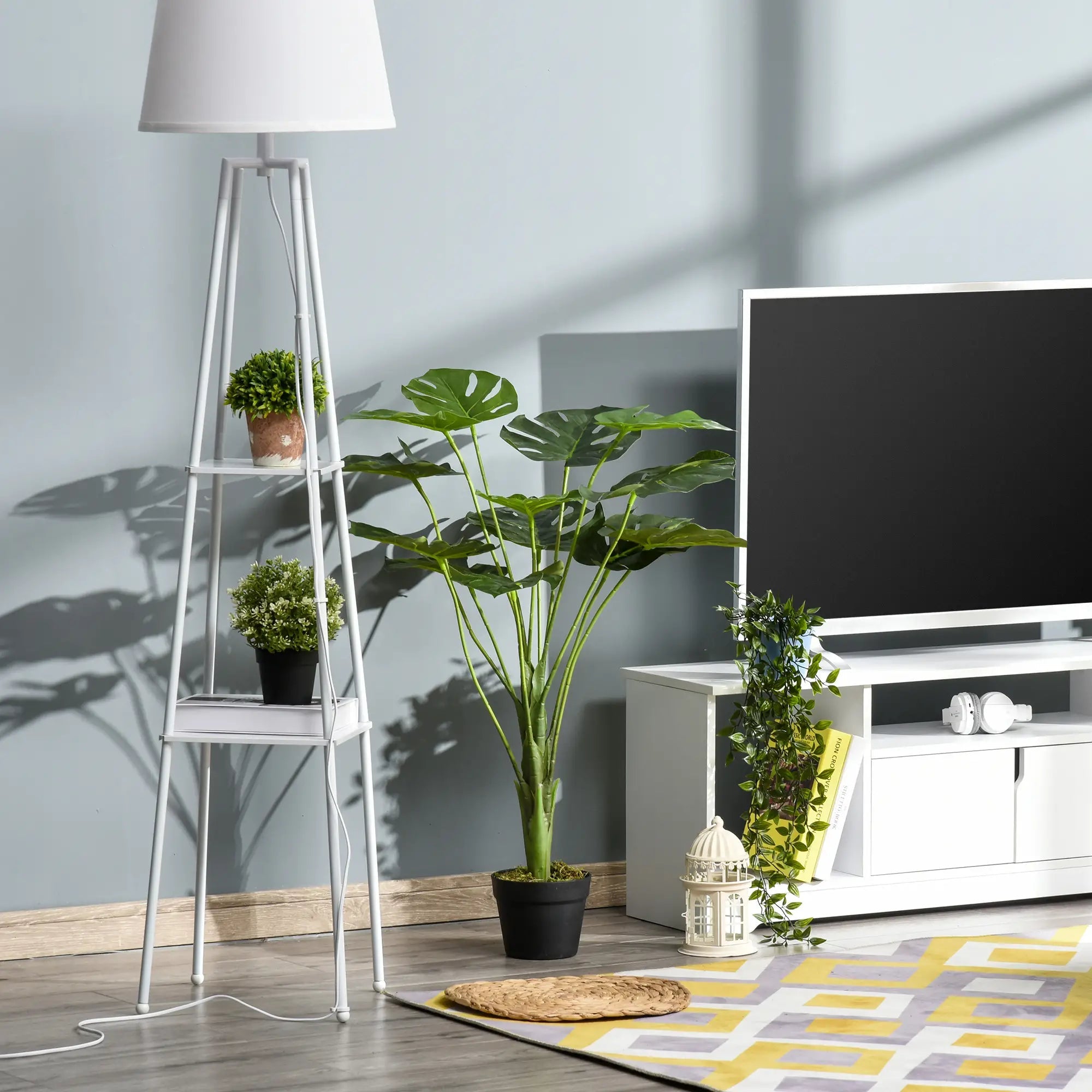 Decorative Artificial Monstera Plants in Pot Fake Plants for Home Indoor Outdoor Decor, 85cm Bargain Clearance Centre
