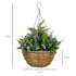 Set of Two Artificial Hanging Lavender Flower Pots - Purple Bargain Clearance Centre