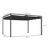 4 x 3m Metal Pergola, with Retractable Canopy Roof - Black Bargain Clearance Centre
