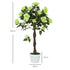 Set of Two Faux Rose Trees - Green Bargain Clearance Centre
