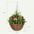 Set of Two Hanging Lisianthus Flower Pots - Orange/Green Bargain Clearance Centre
