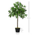 Artificial Bay Laurel Topiary Trees w/ Pot Fake, Set Of 2 90cm/3FT Indoor Outdoor Greenery Plant Home Office Garden Decor Green Bargain Clearance Centre