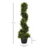 90cm/3FT Artificial Trees, Spiral Topiary Trees w/ Pot Set Of 2, Fake Indoor Outdoor Greenery Plant Home Office Garden Decor Green Bargain Clearance Centre