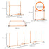 Dog Agility Equipment Pet Training Set with Adjustable Height Jump Ring Hurdle Whistle Weave Poles Square Pause Box Carry Bag