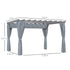 3.6 x 3(m) Outdoor Pergola with Retractable Roof and Curtains, Garden Gazebo Canopy Sun Shade Shelter with Aluminum Frame, Dark Grey
