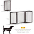 3 Panel Stair Gate Foldable Dog Door Gate Indoor Free Standing Safety Gate Pet Barrier 76cm Height