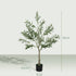 4ft/ 120cm Decorative Artificial Plant, Silk Olive Tree with 450 Leaves and 20 Olive Fruits in Pot, Fake Plant for Home, Office, Living Room, Indoor Decor Bargain Clearance Centre