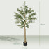 5ft/ 150cm Decorative Artificial Plant, Silk Olive Tree with 720 Leaves and 32 Olive Fruits in Pot, Fake Plant for Home, Office, Living Room, Indoor Decor Bargain Clearance Centre
