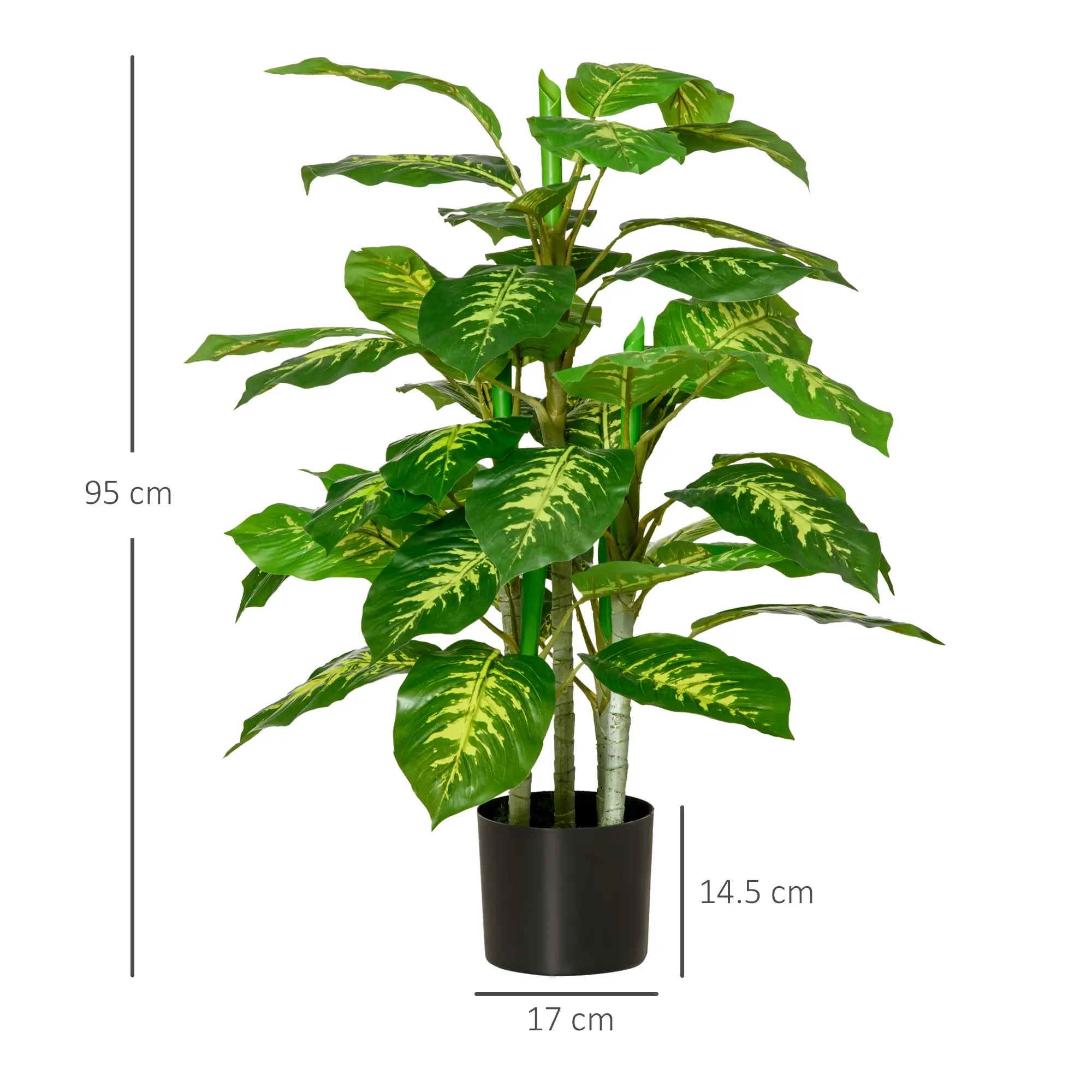Artificial Evergreen Tree Fake Decorative Plant in Nursery Pot for Indoor Outdoor Decor, 95cm Bargain Clearance Centre