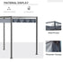 4 x 3(m) Metal Outdoor Pergola with Retractable Roof, Outdoor Gazebo with Drainage Holes for Garden, Patio, Lawn, Grey