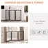 3 Panel Stair Gate Foldable Dog Door Gate Indoor Free Standing Safety Gate Pet Barrier 76cm Height