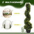 90cm/3FT Artificial Trees, Spiral Topiary Trees w/ Pot Set Of 2, Fake Indoor Outdoor Greenery Plant Home Office Garden Decor Green Bargain Clearance Centre
