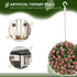 Set of 2 Decorative Artificial Plants, UV-protected Artificial Plant Topiary Rose Balls, Fake Plants for Home Indoor outdoor Decor, 28cm, Pink Bargain Clearance Centre