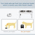 Raised Dog Feeding Bowls with Stand, Stainless Steel for Extra Small and Small Dog, 44L x 24W x 15H cm - White