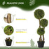 Decorative Artificial Trees Boxwood Ball Topiary Trees in Pot Fake Plants for Home Indoor Outdoor Decor, 90 cm Bargain Clearance Centre