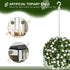 Set of 2 Decorative Artificial Plants, UV-protected Artificial Plant Topiary Rose Balls, Fake Plants for Home Indoor outdoor Decor, 28cm, White Bargain Clearance Centre