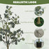 Set of 2 Decorative Artificial Tree, 4ft/ 120cm Silk Eucalyptus Trees with 230 Silver Dollar Leaves in Pot, Fake Plants for Home, Office, Living Room, Indoor Decor Bargain Clearance Centre