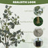 Decorative Artificial Tree, 5ft/ 150cm Silk Eucalyptus Tree with 230 Silver Dollar Leaves in Pot, Fake Plant for Home, Office, Living Room, Indoor Decor Bargain Clearance Centre