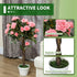 Set of 2 Artificial Plants Pink Rose Floral in Pot, Fake Plants for Home Indoor Outdoor Decor, 90cm Bargain Clearance Centre