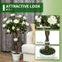 Set of Two Faux Rose Trees - White Bargain Clearance Centre