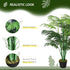 125cm/4FT Artificial Palm Plant Decorative Tree with Nursery Pot, Fake Plastic Indoor Outdoor Home Office Décor, Green Bargain Clearance Centre
