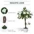 Artificial Plants White Rose Floral in Pot, Fake Plants for Home Indoor Outdoor Decor, 90cm Bargain Clearance Centre