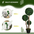Decorative Artificial Tree Boxwood Ball Topiary Tree in Pot Fake Plant for Home Indoor Outdoor Decor, 90 cm, Dark Green Bargain Clearance Centre