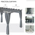 3.6 x 3(m) Outdoor Pergola with Retractable Roof and Curtains, Garden Gazebo Canopy Sun Shade Shelter with Aluminum Frame, Dark Grey