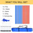 Pet Agility Training Equipment Dog Play Run Obedience Training Set Adjustable (Poles)
