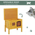 Garden Wooden Cat House Hide Cage Outdoor Pet Play Home Water-resistant Roof Kitty Shelter Kennel w/ith Door & Window