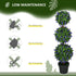 Set of 2 Artificial Plants, Lavender Flowers Ball Trees with Pot, for Home Indoor Outdoor Decor, 110cm Bargain Clearance Centre