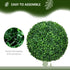 Set of Two Artificial Boxwood Balls Plants - Green Bargain Clearance Centre