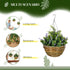 Set of Two Artificial Hanging Lavender Flower Pots - Purple Bargain Clearance Centre