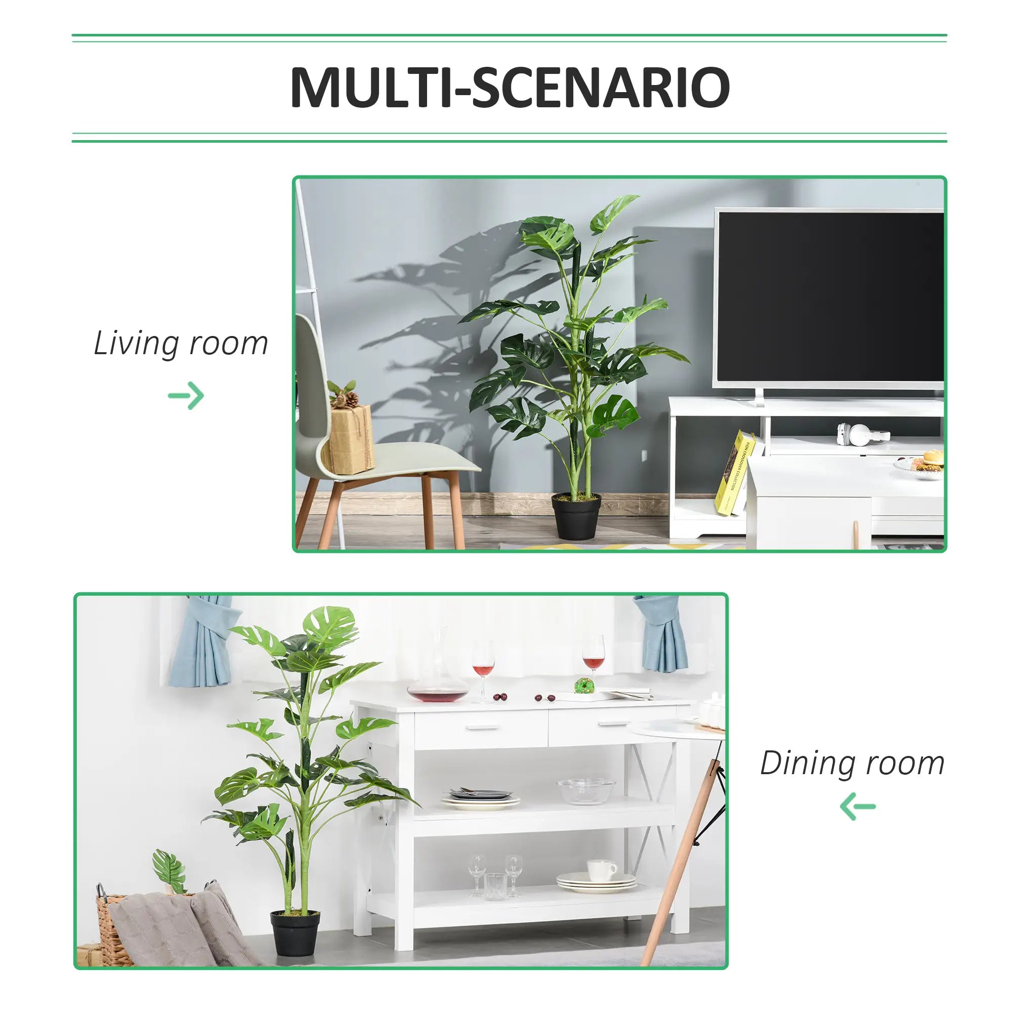 100cm/3.3FT Artificial Monstera Tree Decorative Cheese Plant 21 Leaves with Nursery Pot, Fake Tropical Palm Tree for Indoor Outdoor Décor Bargain Clearance Centre