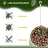 Set of 2 Decorative Artificial Plants, UV-protected Artificial Plant Topiary Rose Balls, Fake Plants for Home Indoor outdoor Decor, 28cm, Pink Bargain Clearance Centre