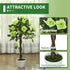 Set of Two Faux Rose Trees - Green Bargain Clearance Centre