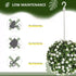 Set of 2 Decorative Artificial Plants, UV-protected Artificial Plant Topiary Rose Balls, Fake Plants for Home Indoor outdoor Decor, 28cm, White Bargain Clearance Centre