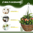 Set of Two Hanging Lisianthus Flower Pots - Orange/Green Bargain Clearance Centre