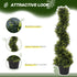 90cm/3FT Artificial Trees, Spiral Topiary Trees w/ Pot Set Of 2, Fake Indoor Outdoor Greenery Plant Home Office Garden Decor Green Bargain Clearance Centre