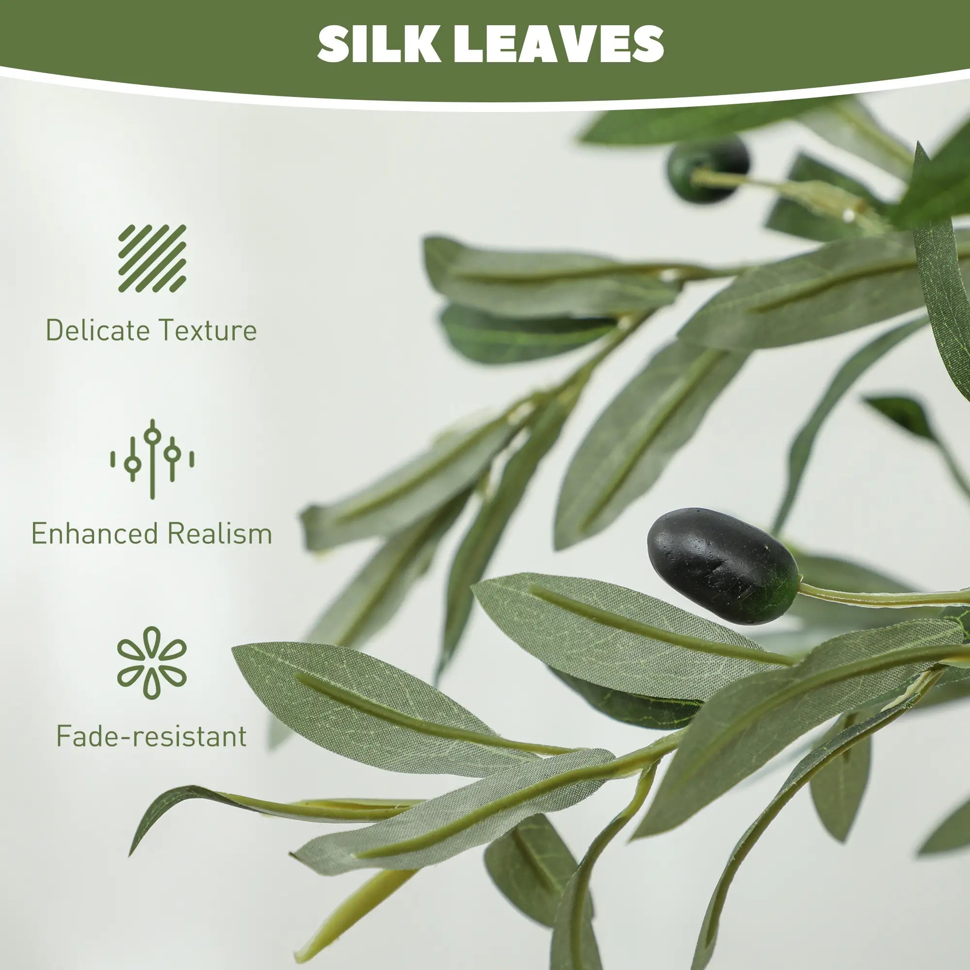4ft/ 120cm Decorative Artificial Plant, Silk Olive Tree with 450 Leaves and 20 Olive Fruits in Pot, Fake Plant for Home, Office, Living Room, Indoor Decor Bargain Clearance Centre