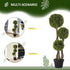 Decorative Artificial Trees Boxwood Ball Topiary Trees in Pot Fake Plants for Home Indoor Outdoor Decor, 90 cm Bargain Clearance Centre