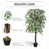 160cm/5.2FT Artificial Ficus Silk Tree with Nursery Pot, Decorative Fake Plant, for Indoor Outdoor Décor Bargain Clearance Centre